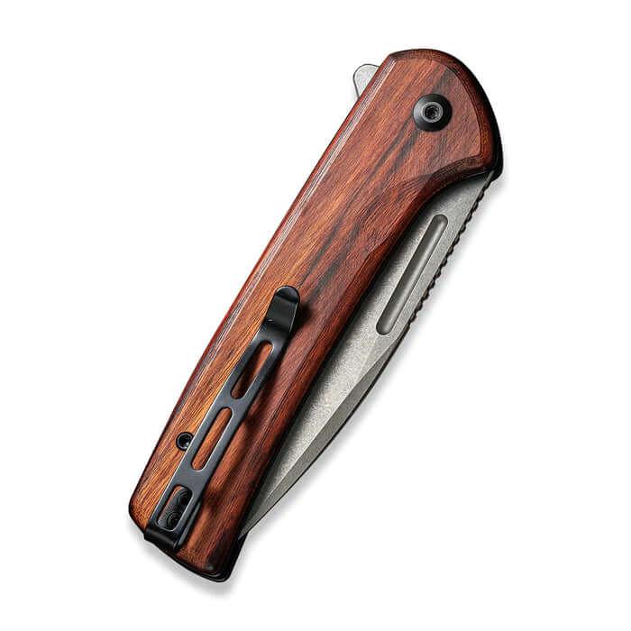 Civivi Conspirator Button Lock Cuibourtia Wood Gray Stonewashed Nitro-V - Knives.mx