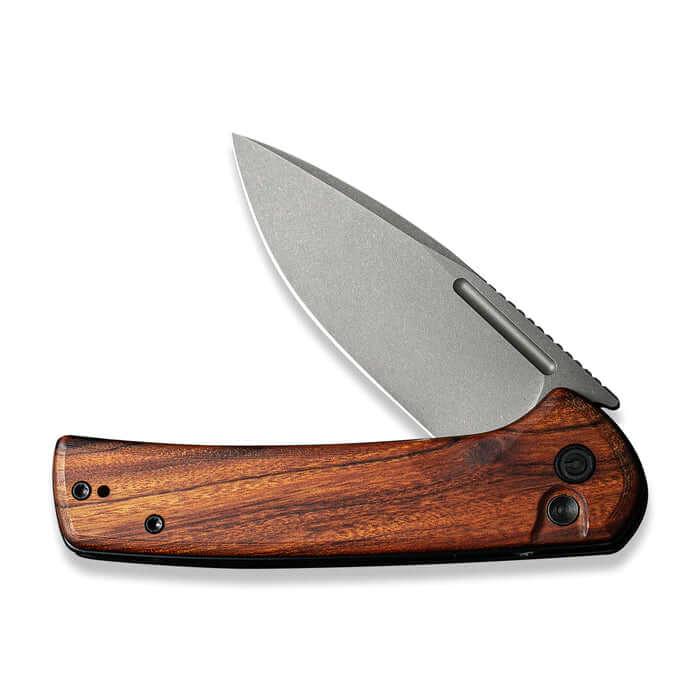 Civivi Conspirator Button Lock Cuibourtia Wood Gray Stonewashed Nitro-V - Knives.mx