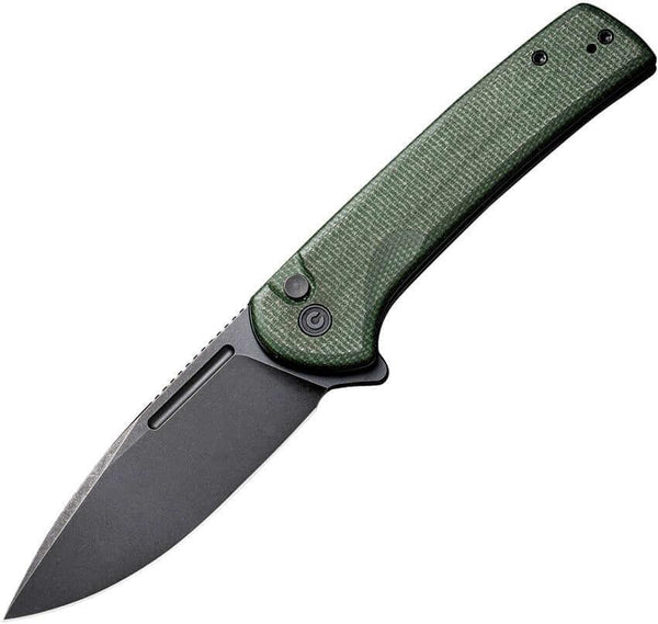 Civivi Conspirator Button Lock Green Micarta Black Stonewashed Nitro-V - Knives.mx