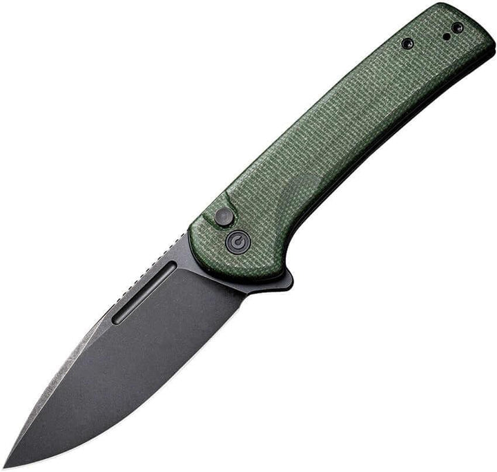Civivi Conspirator Button Lock Green Micarta Black Stonewashed Nitro-V - Knives.mx