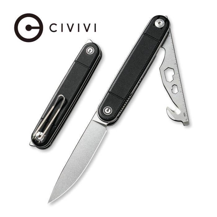 Civivi Crit Linerlock Black G10 Stonewashed Nitro-V - Knives.mx