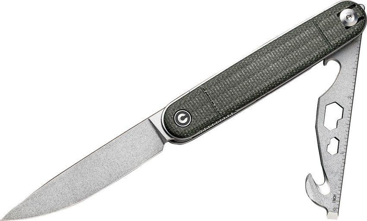 Civivi Crit Linerlock Green Micarta Stonewashed Nitro-V - Knives.mx