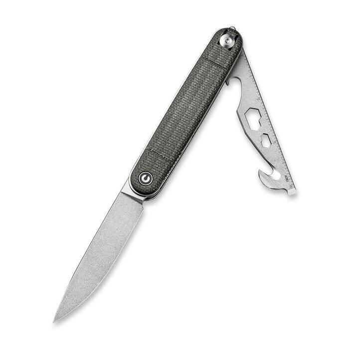 Civivi Crit Linerlock Green Micarta Stonewashed Nitro-V - Knives.mx