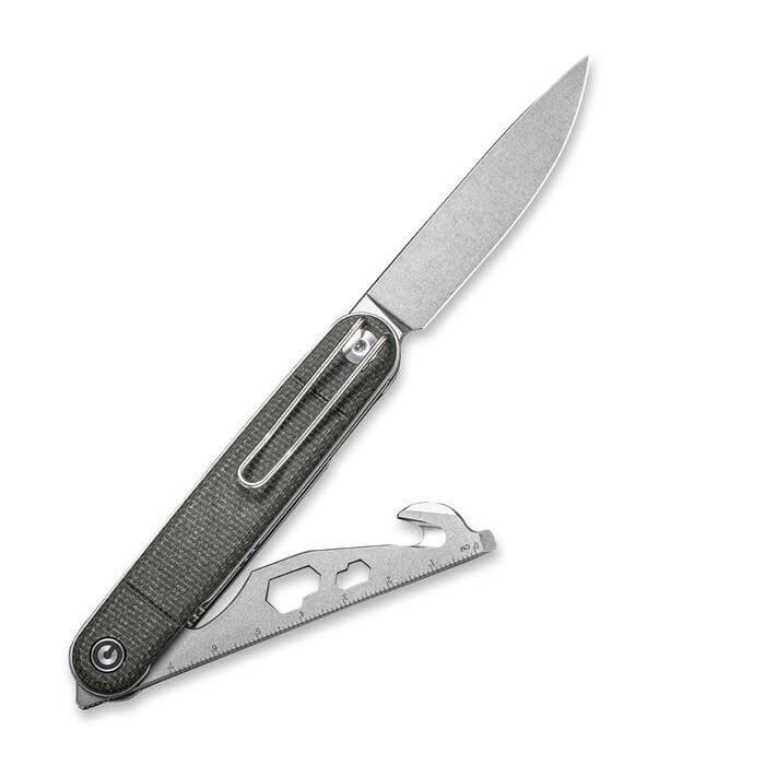 Civivi Crit Linerlock Green Micarta Stonewashed Nitro-V - Knives.mx