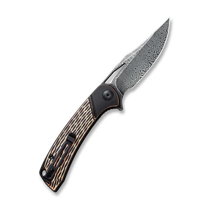 Civivi Dogma Black Polished Copper Handle Black Hand Rubbed Damascus - Knives.mx