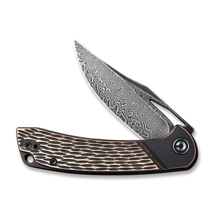 Civivi Dogma Black Polished Copper Handle Black Hand Rubbed Damascus - Knives.mx