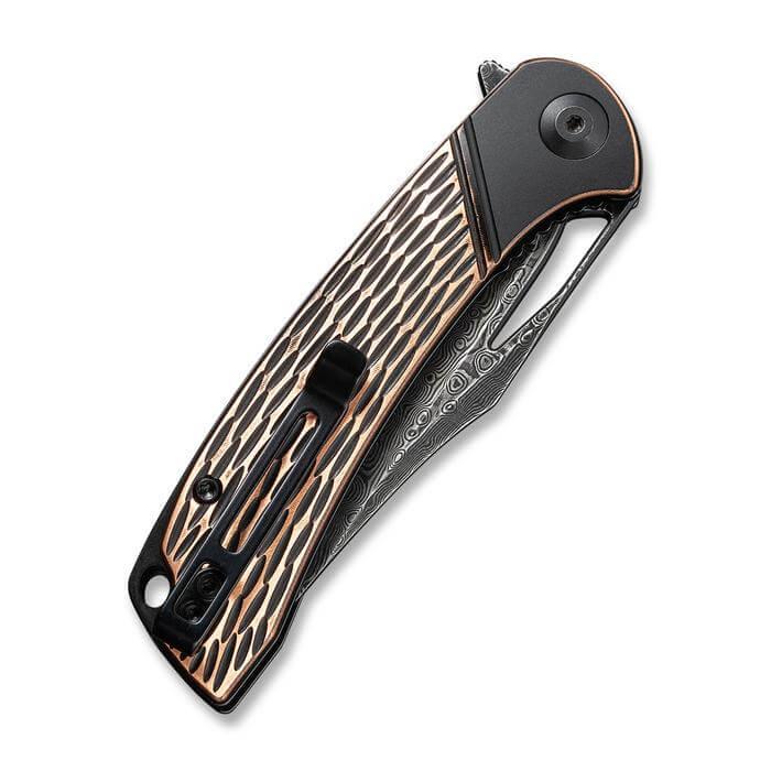 Civivi Dogma Black Polished Copper Handle Black Hand Rubbed Damascus - Knives.mx
