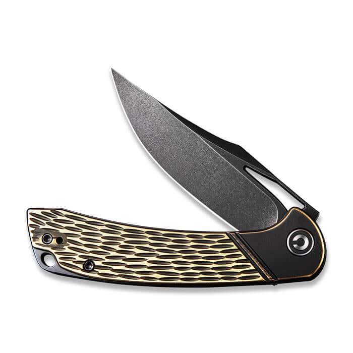 Civivi Dogma Black Polished Copper Handle Black Stonewashed D2 - Knives.mx