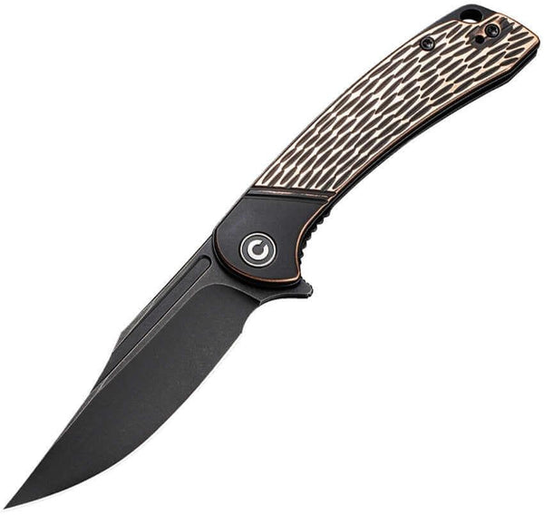 Civivi Dogma Black Polished Copper Handle Black Stonewashed D2 - Knives.mx