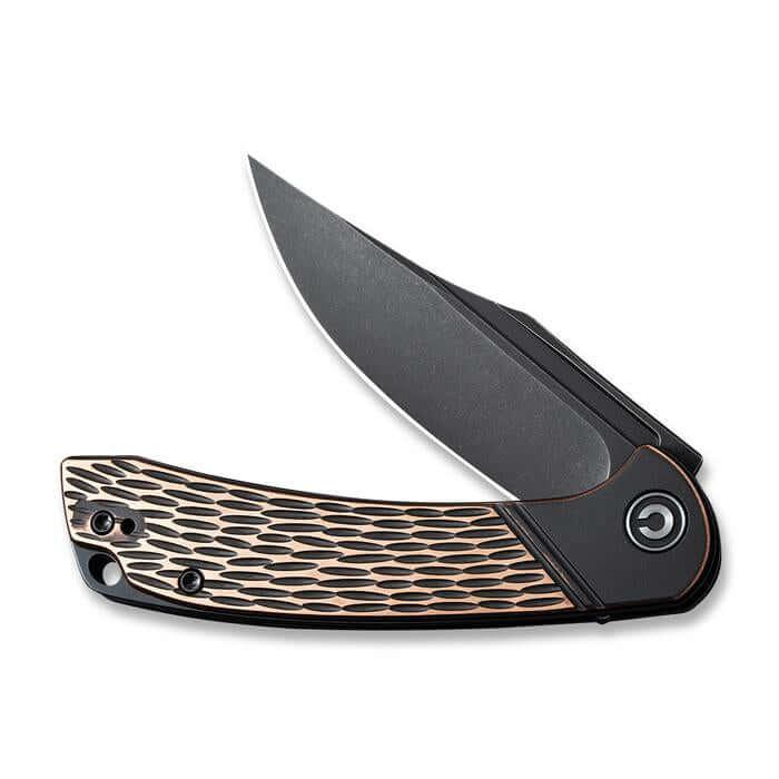 Civivi Dogma Black Polished Copper Handle Black Stonewashed D2 - Knives.mx