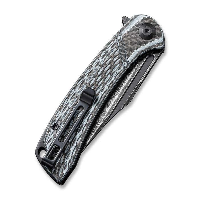 Civivi Dogma Layered White/Black G10 and CF Black Rubbed Damascus - Knives.mx