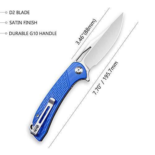 Civivi Dogma Linerlock Blue G10 D2 - Knives.mx