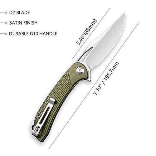 Civivi Dogma Linerlock OD Green G10 D2 - Knives.mx