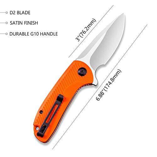 Civivi Durus Linerlock Orange G10 Satin D2 - Knives.mx