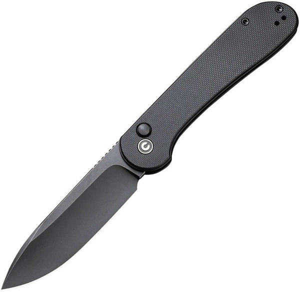 Civivi Elementum Button Lock Blackout G10 Stonewash 14C28N Sandvik - Knives.mx