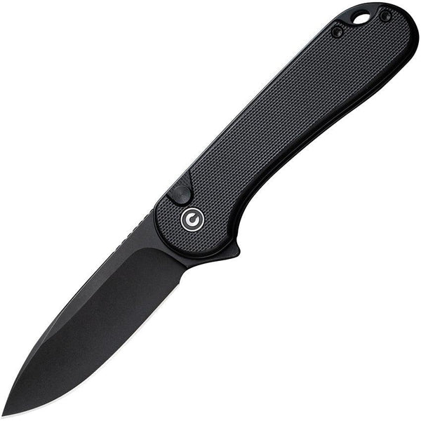 Civivi Elementum II Button Lock Blackout G10 Stonewashed Drop Point Nitro-V - Knives.mx