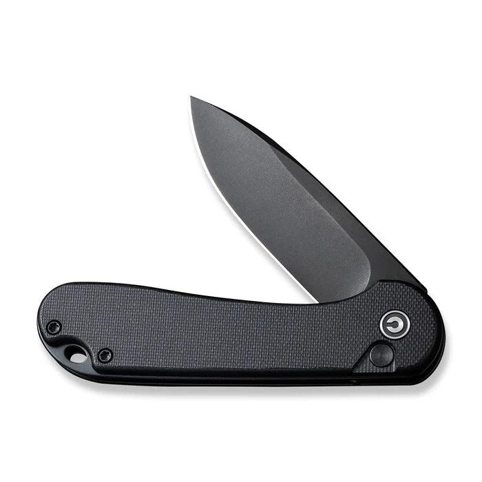 Civivi Elementum II Button Lock Blackout G10 Stonewashed Drop Point Nitro-V - Knives.mx