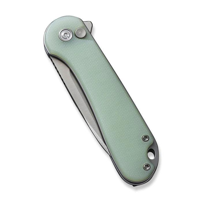 Civivi Elementum II Button Lock Natural Jade G10 Satin Drop Point Nitro-V - Knives.mx