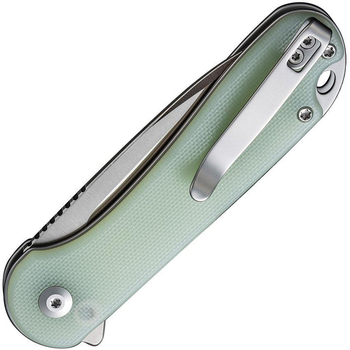 Civivi Elementum II Button Lock Natural Jade G10 Satin Drop Point Nitro-V - Knives.mx