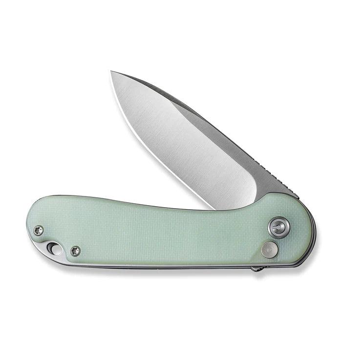 Civivi Elementum II Button Lock Natural Jade G10 Satin Drop Point Nitro-V - Knives.mx