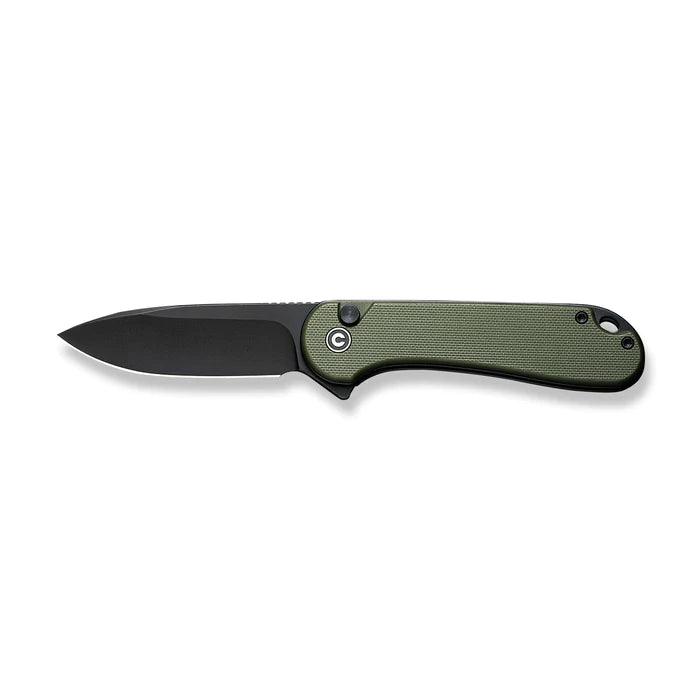 Civivi Elementum II Button Lock OD Green G10 Black Stonewashed Drop Point Nitro-V - Knives.mx