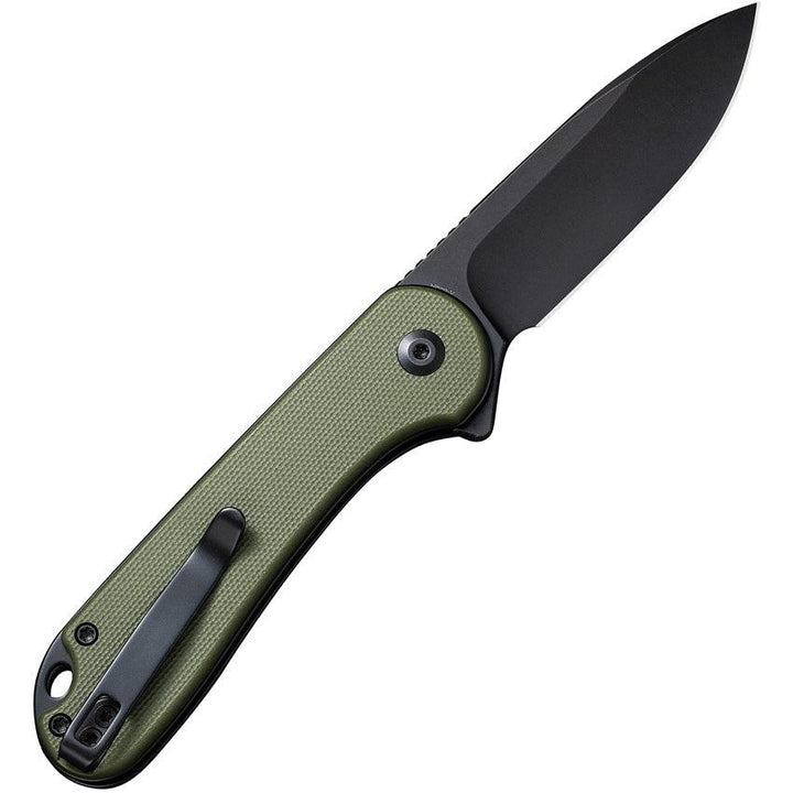 Civivi Elementum II Button Lock OD Green G10 Black Stonewashed Drop Point Nitro-V - Knives.mx