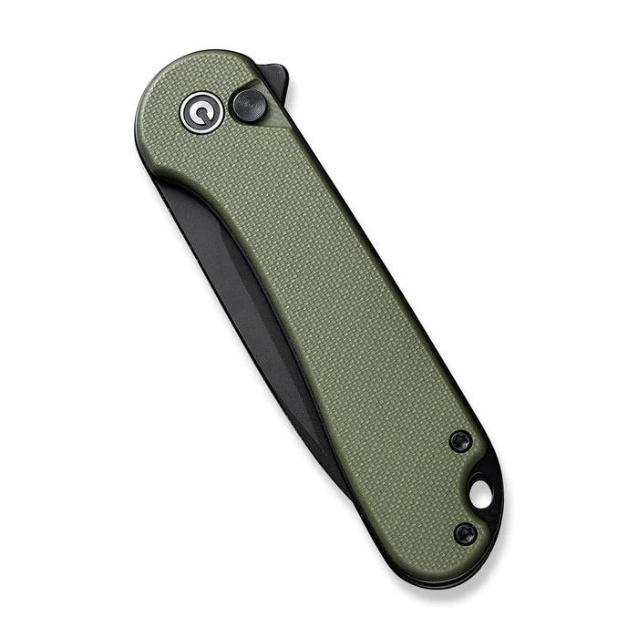 Civivi Elementum II Button Lock OD Green G10 Black Stonewashed Drop Point Nitro-V - Knives.mx