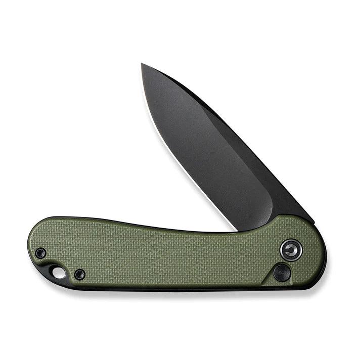 Civivi Elementum II Button Lock OD Green G10 Black Stonewashed Drop Point Nitro-V - Knives.mx