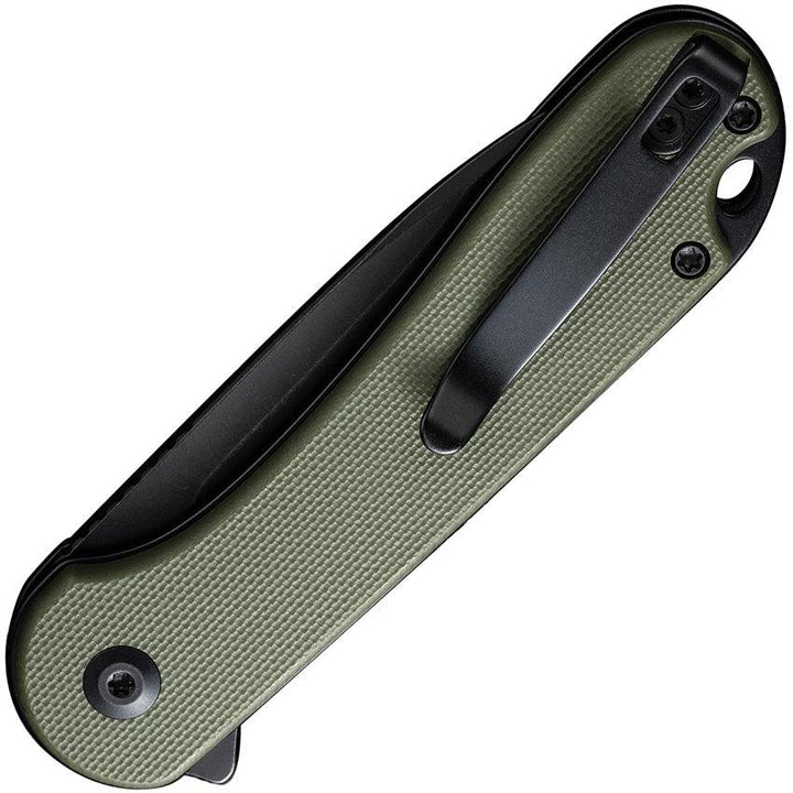 Civivi Elementum II Button Lock OD Green G10 Black Stonewashed Drop Point Nitro-V - Knives.mx