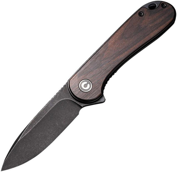 Civivi Elementum Linerlock Black Ebony Wood Black Stonewashed D2 - Knives.mx