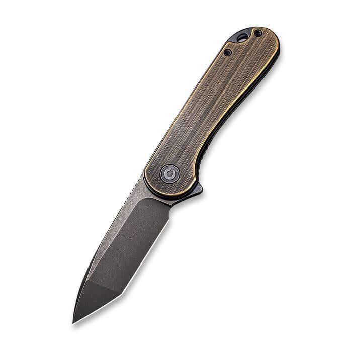 Civivi Elementum Linerlock Brass Black Stonewashed Tanto D2 - Knives.mx