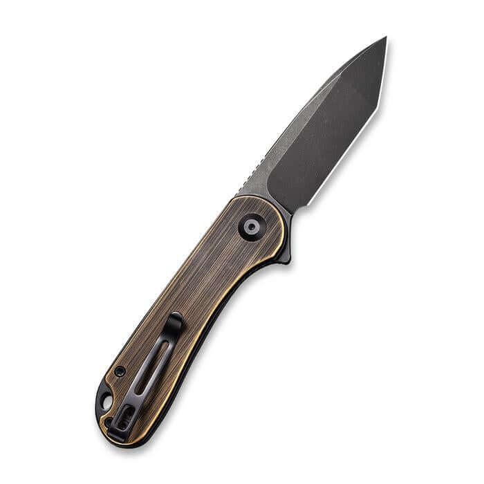 Civivi Elementum Linerlock Brass Black Stonewashed Tanto D2 - Knives.mx