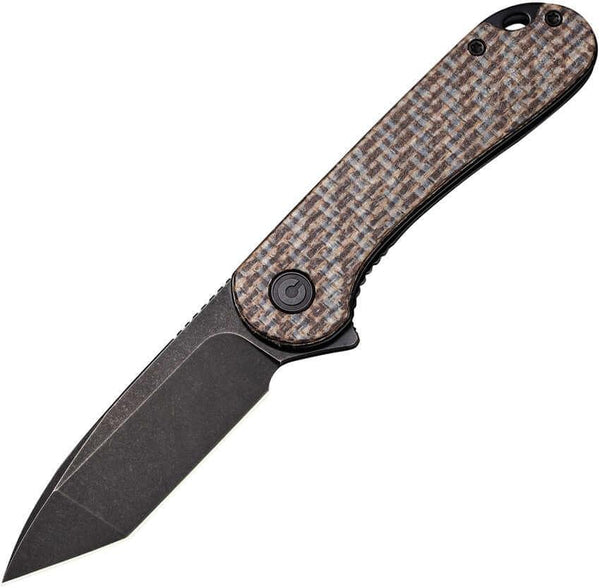 Civivi Elementum Linerlock Brown Matrix Micarta Black Stonewash Tanto D2 - Knives.mx