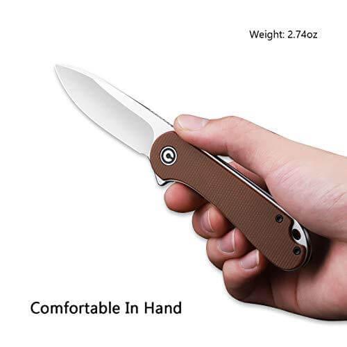 Civivi Elementum Linerlock Brown Micarta Satin D2 - Knives.mx