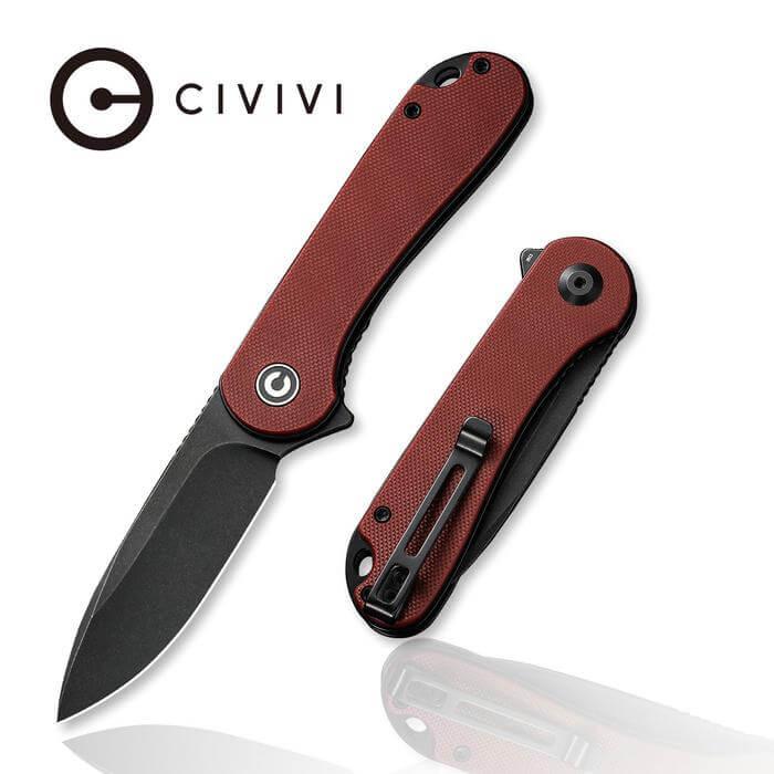 Civivi Elementum Linerlock Burgundy G10 Black Stonewashed D2 - Knives.mx