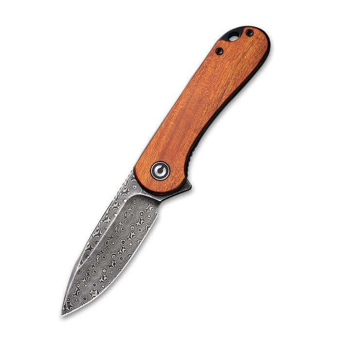 Civivi Elementum Linerlock Cuibourtia Wood Damascus - Knives.mx