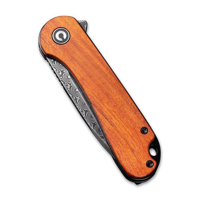 Civivi Elementum Linerlock Cuibourtia Wood Damascus - Knives.mx