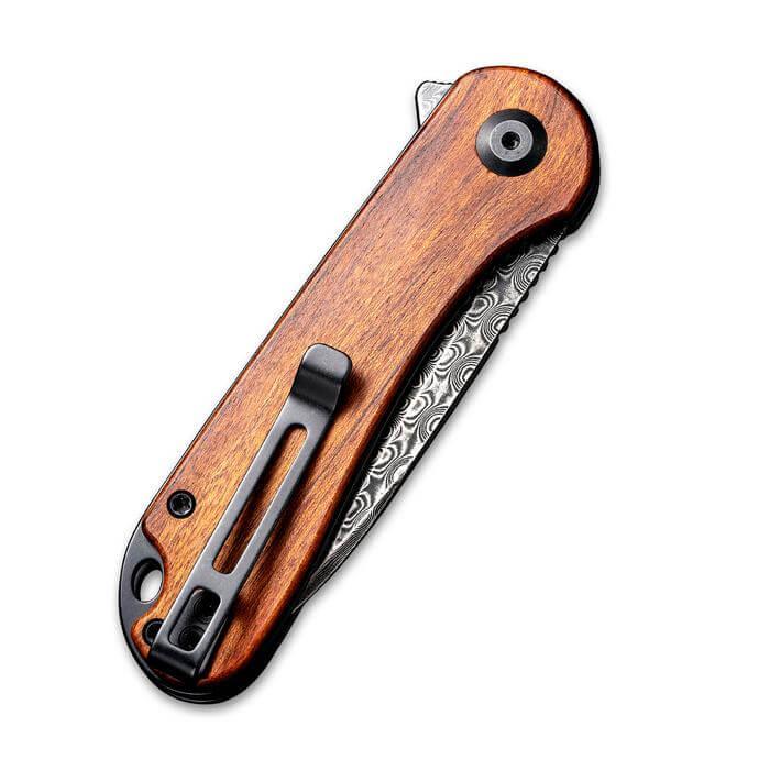 Civivi Elementum Linerlock Cuibourtia Wood Damascus - Knives.mx