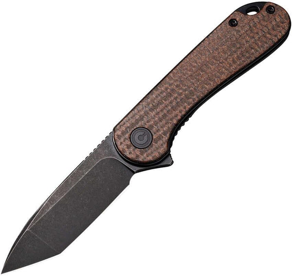 Civivi Elementum Linerlock Dark Brown Matrix Micarta Black Stonewash Tanto D2 - Knives.mx