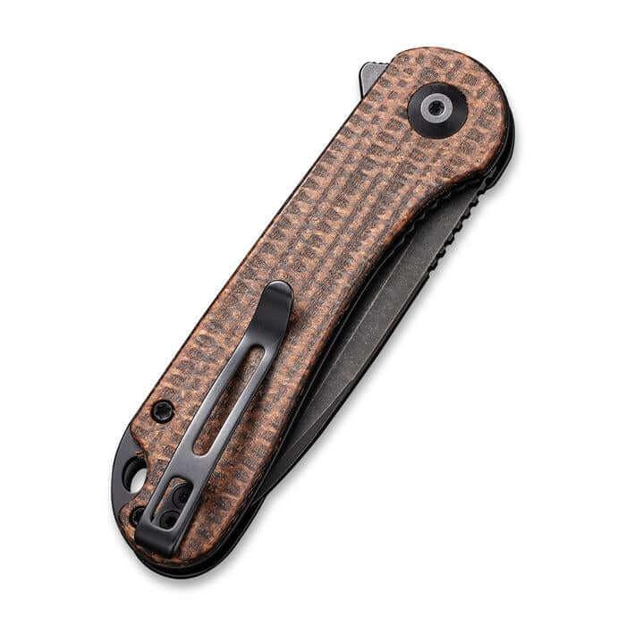 Civivi Elementum Linerlock Dark Brown Matrix Micarta Black Stonewash Tanto D2 - Knives.mx