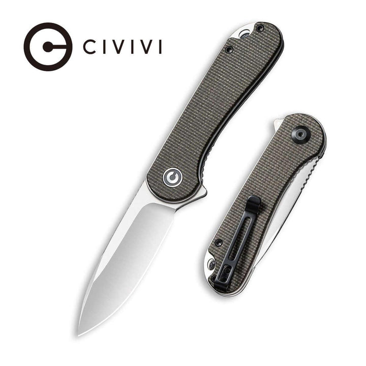 Civivi Elementum Linerlock Dark Green Micarta Satin D2 - Knives.mx