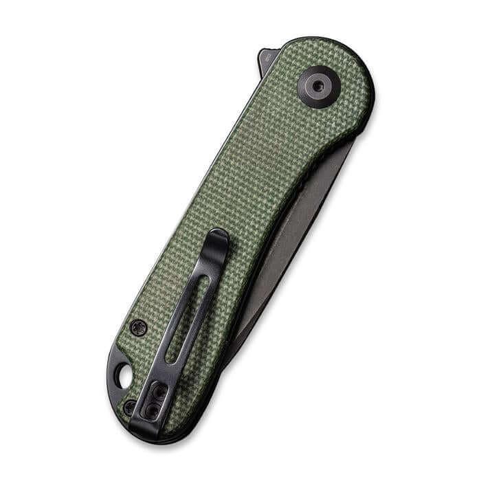 Civivi Elementum Linerlock Green Linen Micarta Black Stonewash Tanto D2 - Knives.mx