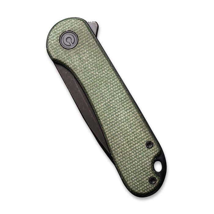 Civivi Elementum Linerlock Green Linen Micarta Black Stonewash Tanto D2 - Knives.mx