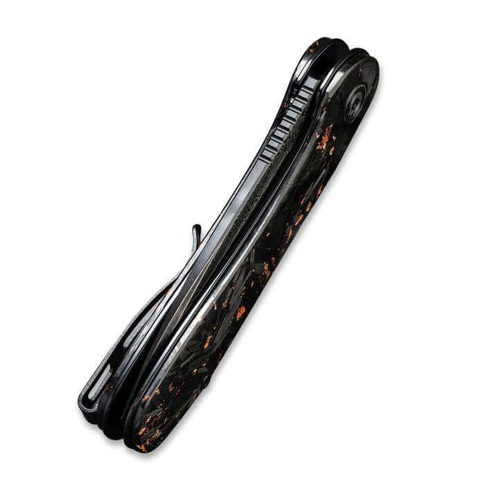 Civivi Elementum Linerlock Shredded CF And Copper Resin Damascus - Knives.mx