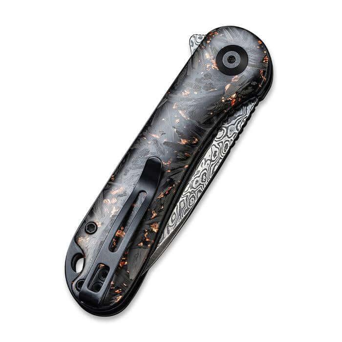 Civivi Elementum Linerlock Shredded CF And Copper Resin Damascus - Knives.mx