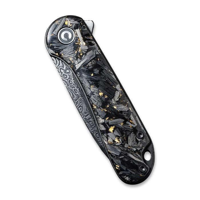 Civivi Elementum Linerlock Shredded CF And Golden Resin Damascus - Knives.mx