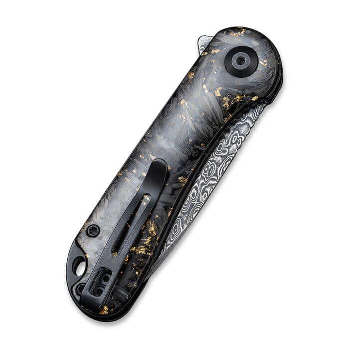 Civivi Elementum Linerlock Shredded CF And Golden Resin Damascus - Knives.mx