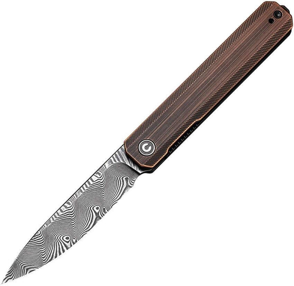 Civivi Exarch Liner Lock Copper Black Hand Rubbed Damascus - Knives.mx