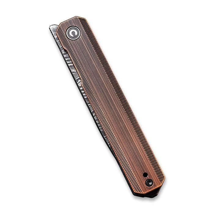 Civivi Exarch Liner Lock Copper Black Hand Rubbed Damascus - Knives.mx