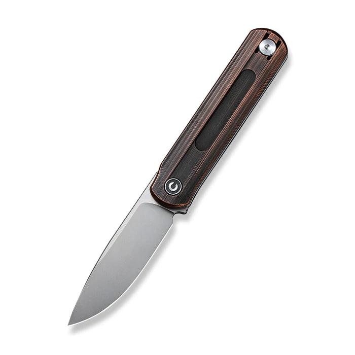 Civivi Foldis Slip Joint Rubbed Copper Silver Bead Blasted Drop Point Nitro-V - Knives.mx